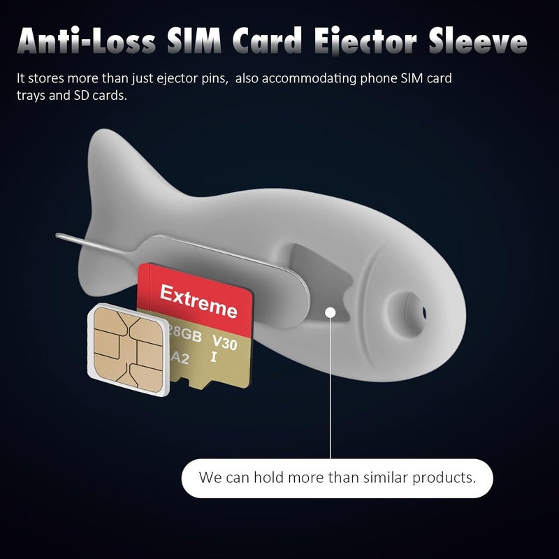 WALLFID أداة إزالة بطاقة SIM 4 حزمة مع تخزين مدمج لبطاقة SIM - حامل بطاقة SIM يحتوي على دبابيس إخراج ومفتاح فتح الإخراج متوافق مع iPhone وSamsung والعديد من الهواتف المحمولة (4 حزمة، أحمر) - Image 2